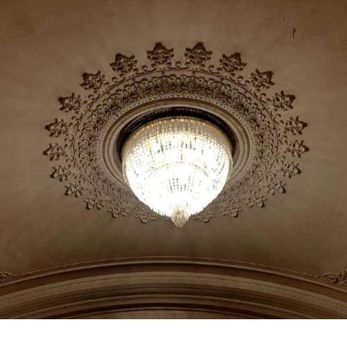 Ornamental ceiling with Lights